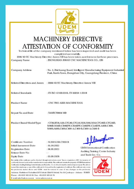 Machinery device conformity M.2023.206